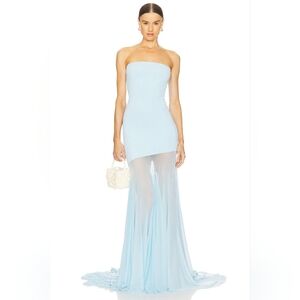 NWT $380 DEME BY GABRIELLA Dahlia Gown In Blue Medium